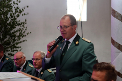 Vorsitzender Reinhard Jäger blickte unter anderem auf das bevorstehende Schützenfest.